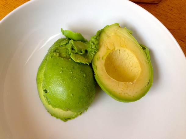 6. Scooped out avocado
