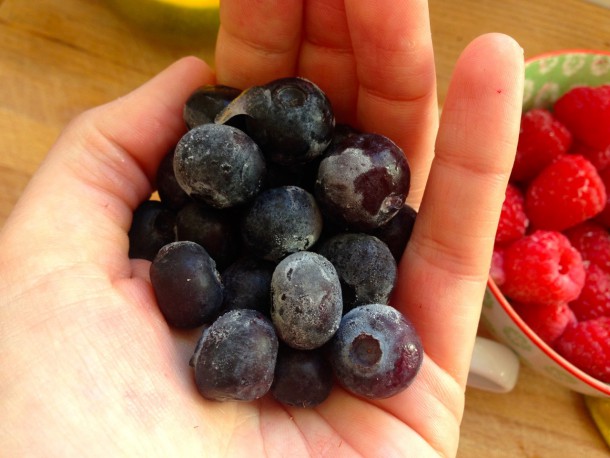 7. handful of blueberries