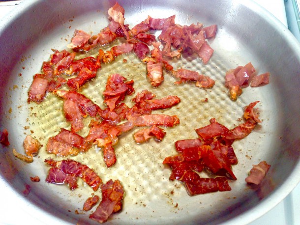 5. Parma Ham frying in pan