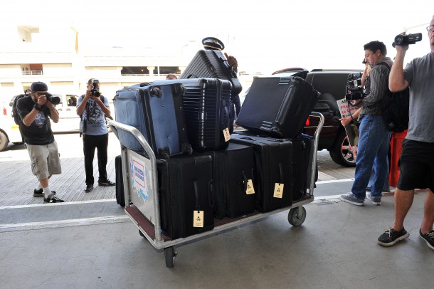 Kim Kardashian's luggage on the way to her wedding last year@ 