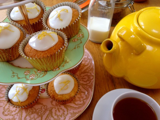 17. Finished Lemon cakes served with tea