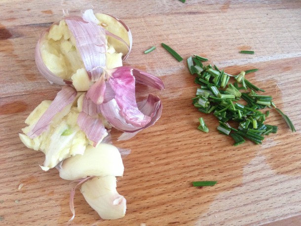 4. Smashed Garlic and Chopped Rosemary