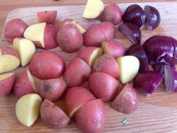 9. Quartered Onions and Potatoes