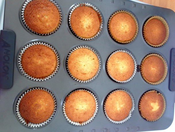 11.The baked cupcakes