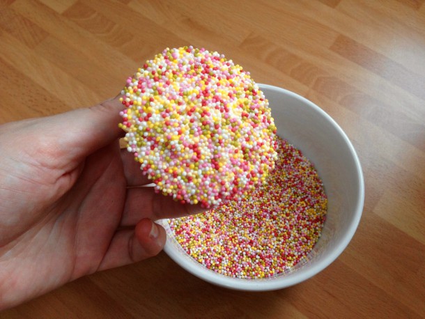15. Finished decorated cupcake with sprinkles
