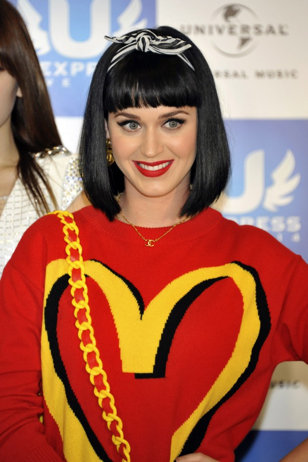 Katy Perry and Girls' Generation attend the U-Express Live 2014 press conference at Saitama Super Arena Featuring: Katy Perry Where: Saitama, Kanto, Japan When: 02 Mar 2014 Credit: Kento Nara/Future Image/WENN.com **Not available for publication in Germany, Poland, Russia, Hungary, Slovenia, Czech Republic, Serbia, Croatia, Slovakia**
