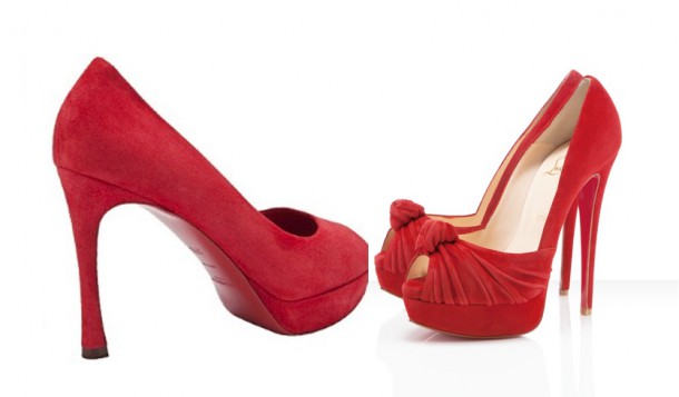 YSL on left, Loub on right