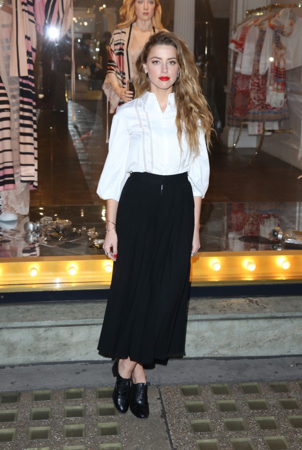 Amber Heard unveils 'Alice in Wonderland for Temperley' Featuring: Amber Heard Where: London, United Kingdom When: 20 Feb 2015 Credit: Lia Toby/WENN.com