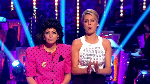 Claudia Winkleman and Tess Daly presenting the results show of 'Strictly Come Dancing'. Broadcast on BBC1 HD. Featuring: Claudia Winkleman, Tess Daly Where: United Kingdom When: 18 Oct 2015 Credit: Supplied by WENN **WENN does not claim any ownership including but not limited to Copyright, License in attached material. Fees charged by WENN are for WENN's services only, do not, nor are they intended to, convey to the user any ownership of Copyright, License in material. By publishing this material you expressly agree to indemnify, to hold WENN, its directors, shareholders, employees harmless from any loss, claims, damages, demands, expenses (including legal fees), any causes of action, allegation against WENN arising out of, connected in any way with publication of the material.**