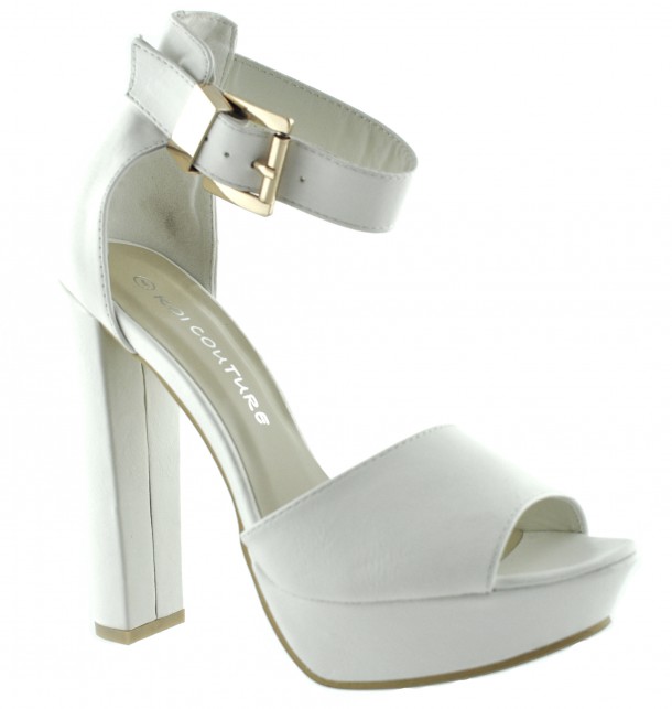 Koycouture - White Sandals High Heel-1