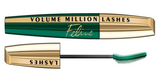 Volume million lashes. Тушь лореаль зеленая с золотыми полосками.