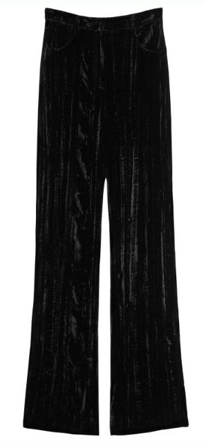 rodarteblack velvet trousers 79