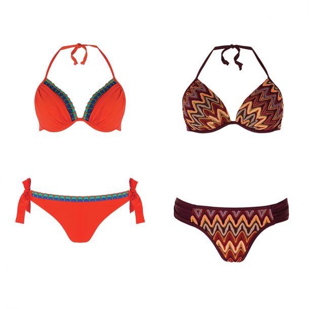Left: Top, €29.50, bottoms, €23.50; Right, Top, €20.50, Bottoms, €18, both from Next
