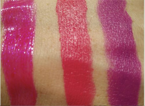 hand swatch bright lipsticks summer