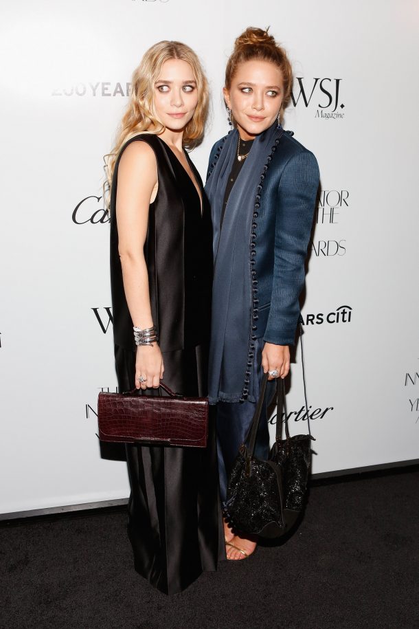 NEW YORK, NY - OCTOBER 18: Ashley Olsen and Mary-Kate Olsen attend WSJ. Magazine's "Innovator Of The Year" Awards at MOMA on October 18, 2012 in New York City. (Photo by Cindy Ord/Getty Images)