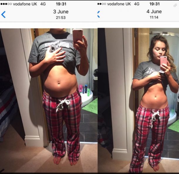 Tiffany Brien Shares Photo of Her Bloated Stomach