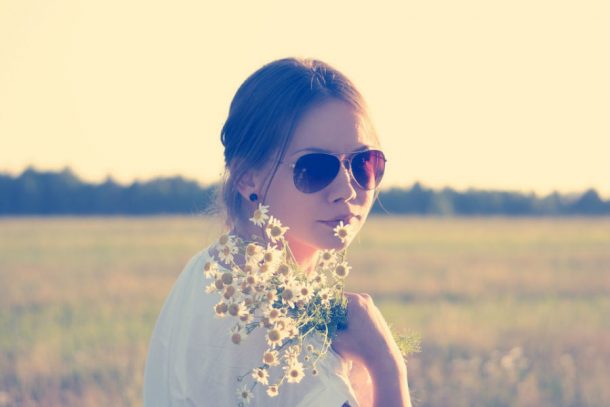 woman sunglasses flowers pexels