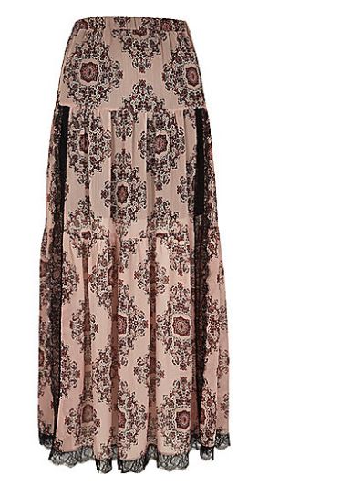 river island paisley print skirt