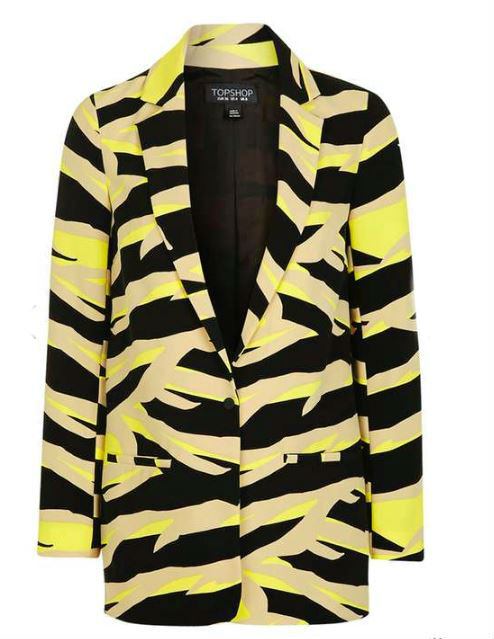 tophop tiger print blazer