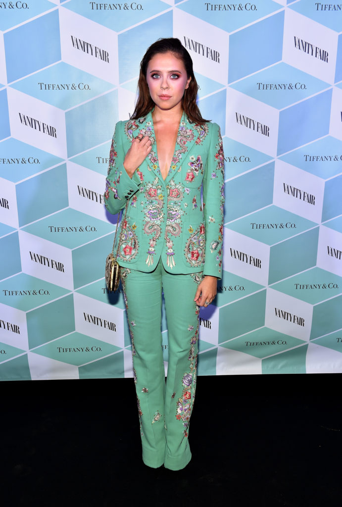 Low Cut Power Suit: Bel Powley (Photo by Mike Windle/Getty Images for Vanity Fair)