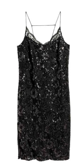 hm sequin lace dress