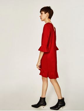 zara red dress