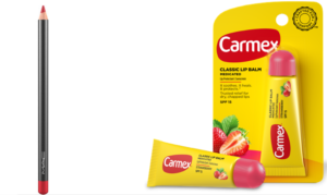 chapped lips cherry and carmex duo