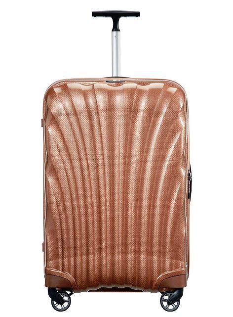 rose gold samsonite luggage