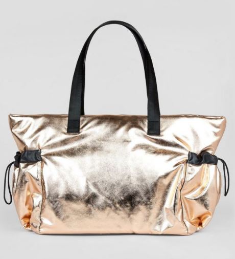 new look rose gold tote bag