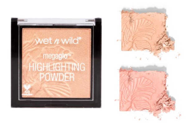 capsule-makeup-bag-wetnwild-megalo-highlighter vegan friendly makeup