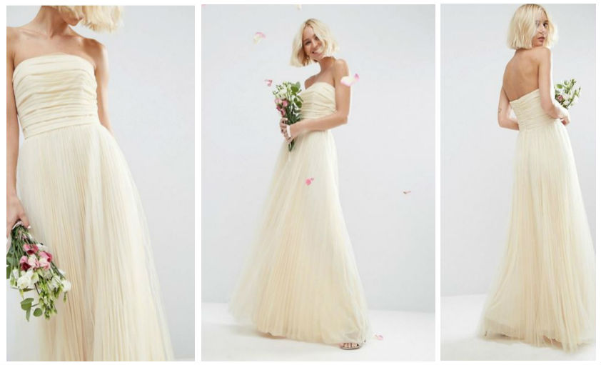 asos garden beach wedding dress