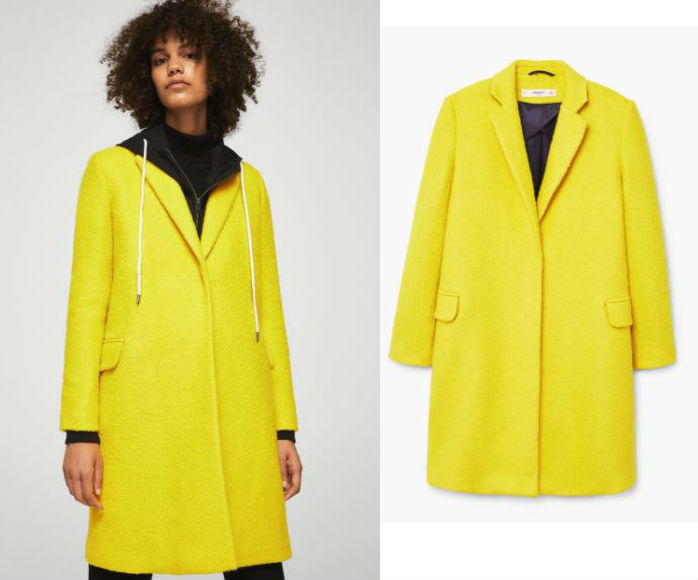 Yellow wool hot sale coat