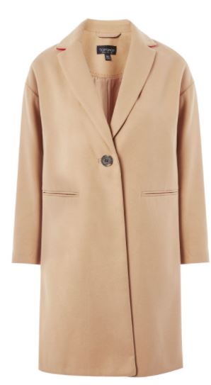 Topshop long camel outlet coat