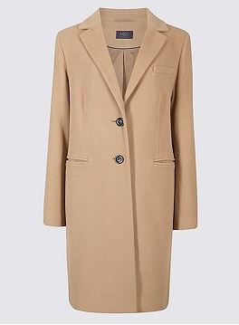 marks and spencer camel coat