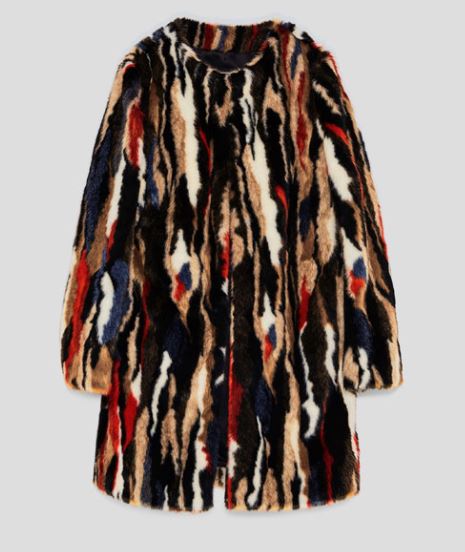 zara faux fur