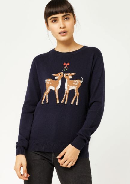 warehouse deer christmas jumpers