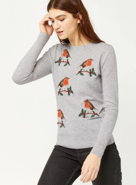 warehouse robins christmas jumpers