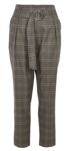 river island checked trousers