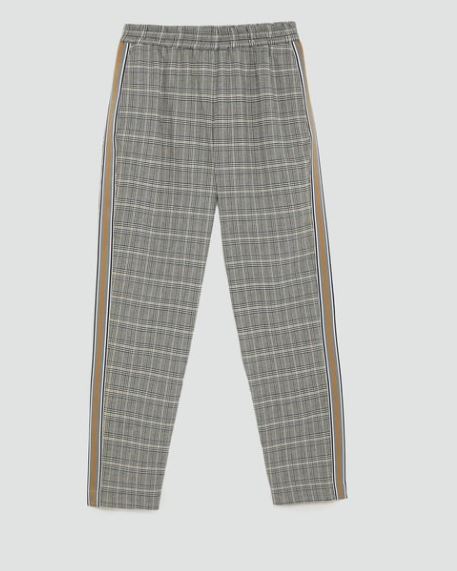 zara checked trousers