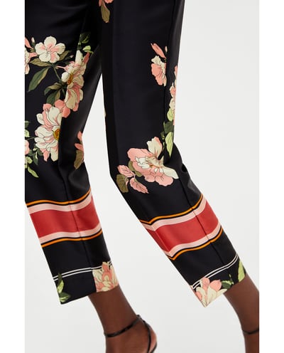 zara floral trousers