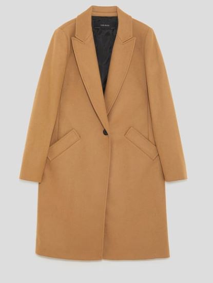 zara camel coat