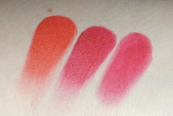 MAC red lipsticks swatches