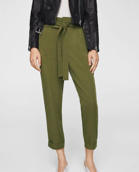 mango paper bag trousers