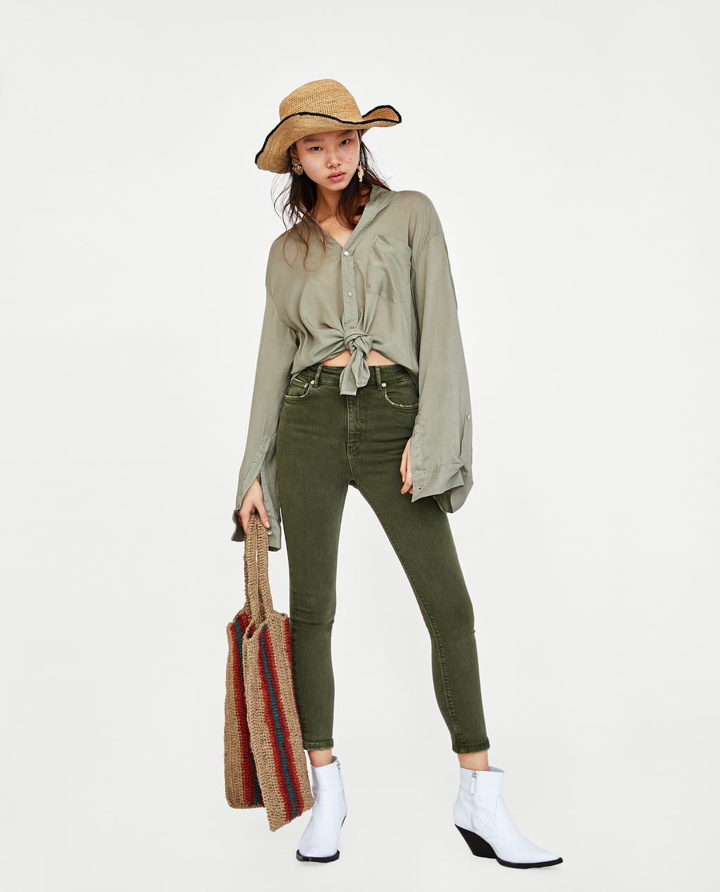 zara green pants