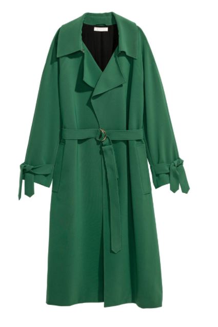 hm green coat