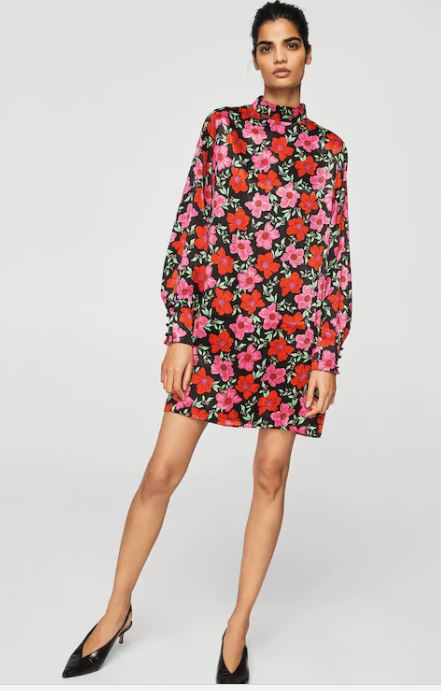 mango floral print dress