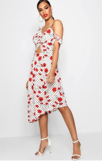 boohoo floral dresses