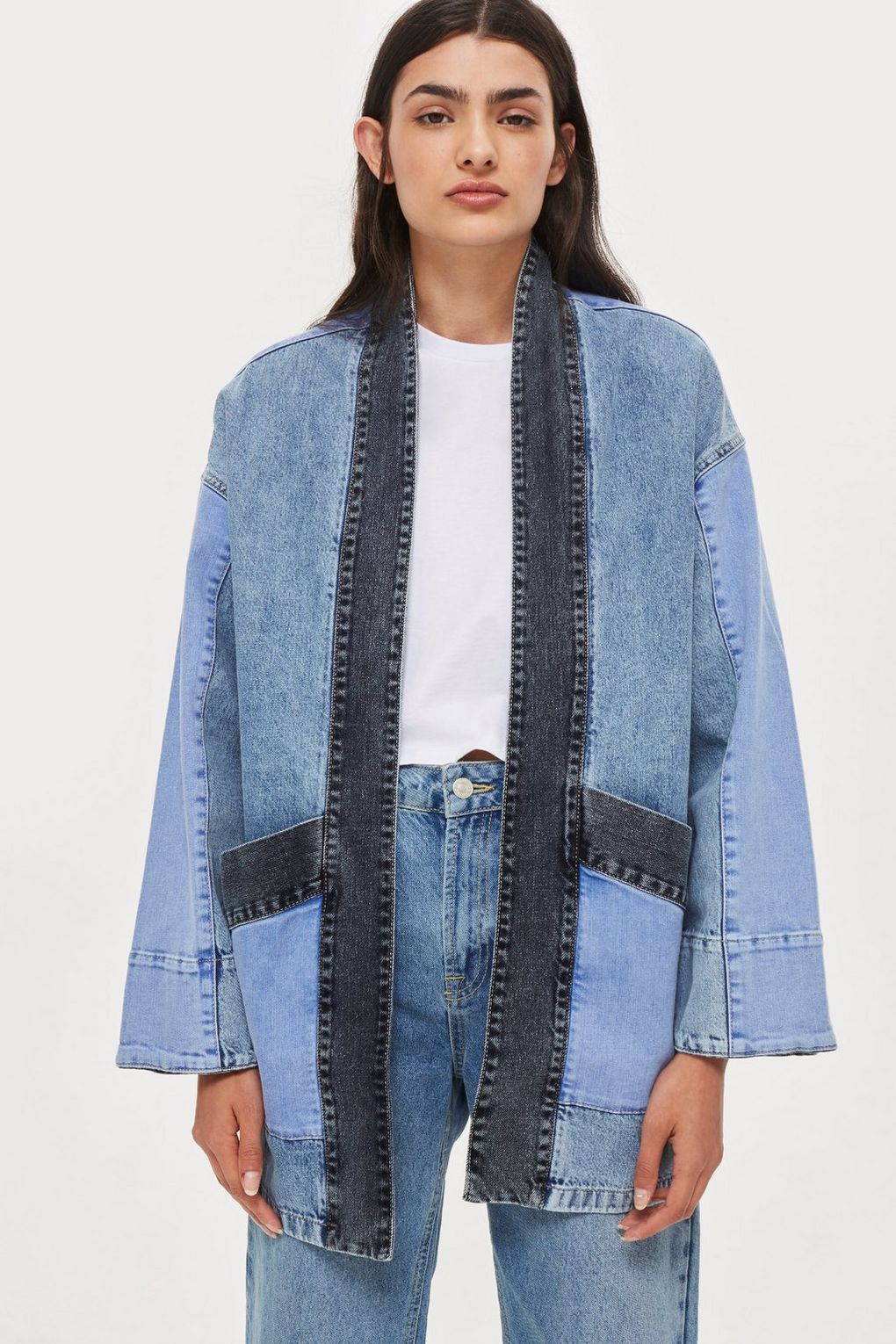 topshop denim kimono