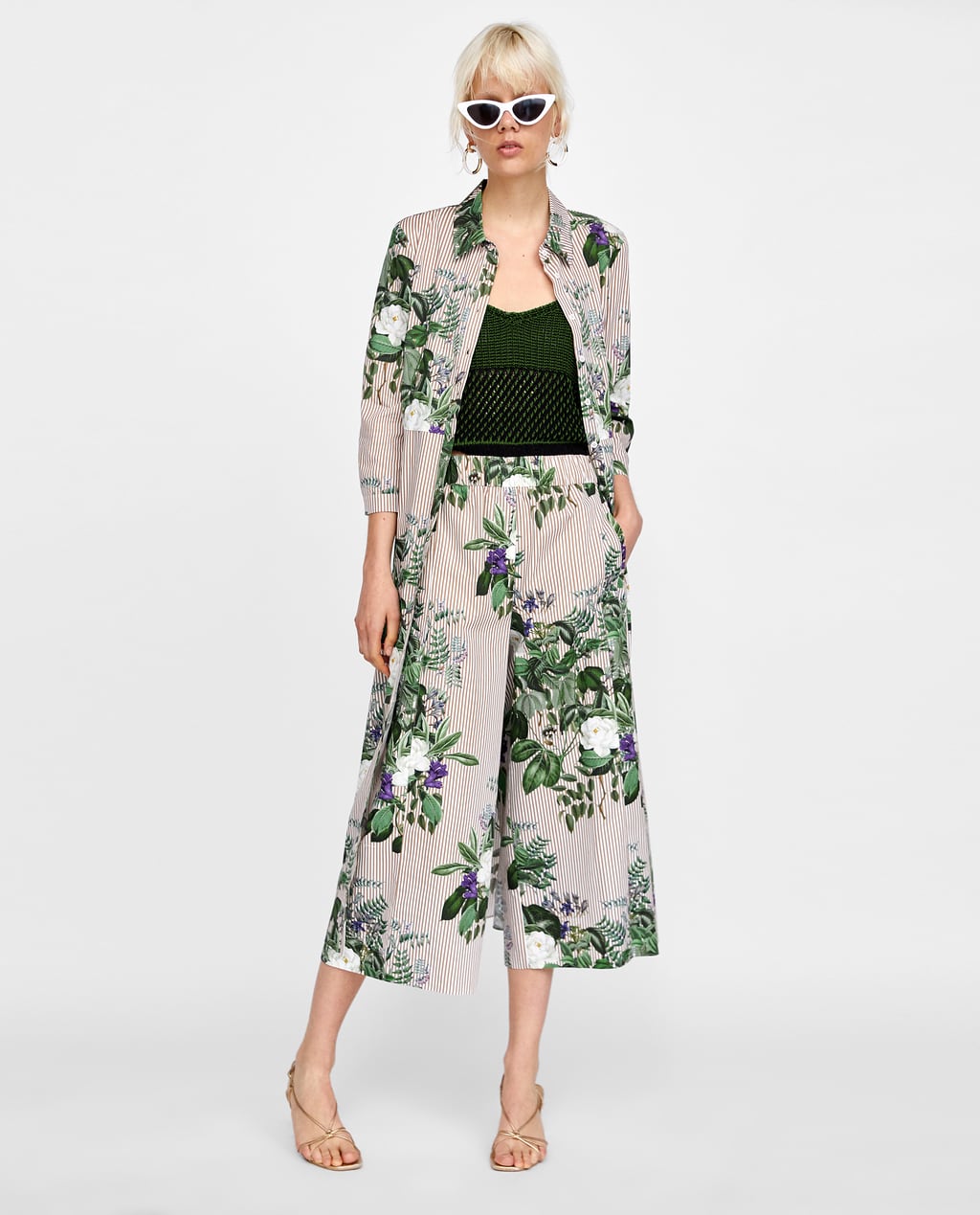 zara culottes jacket