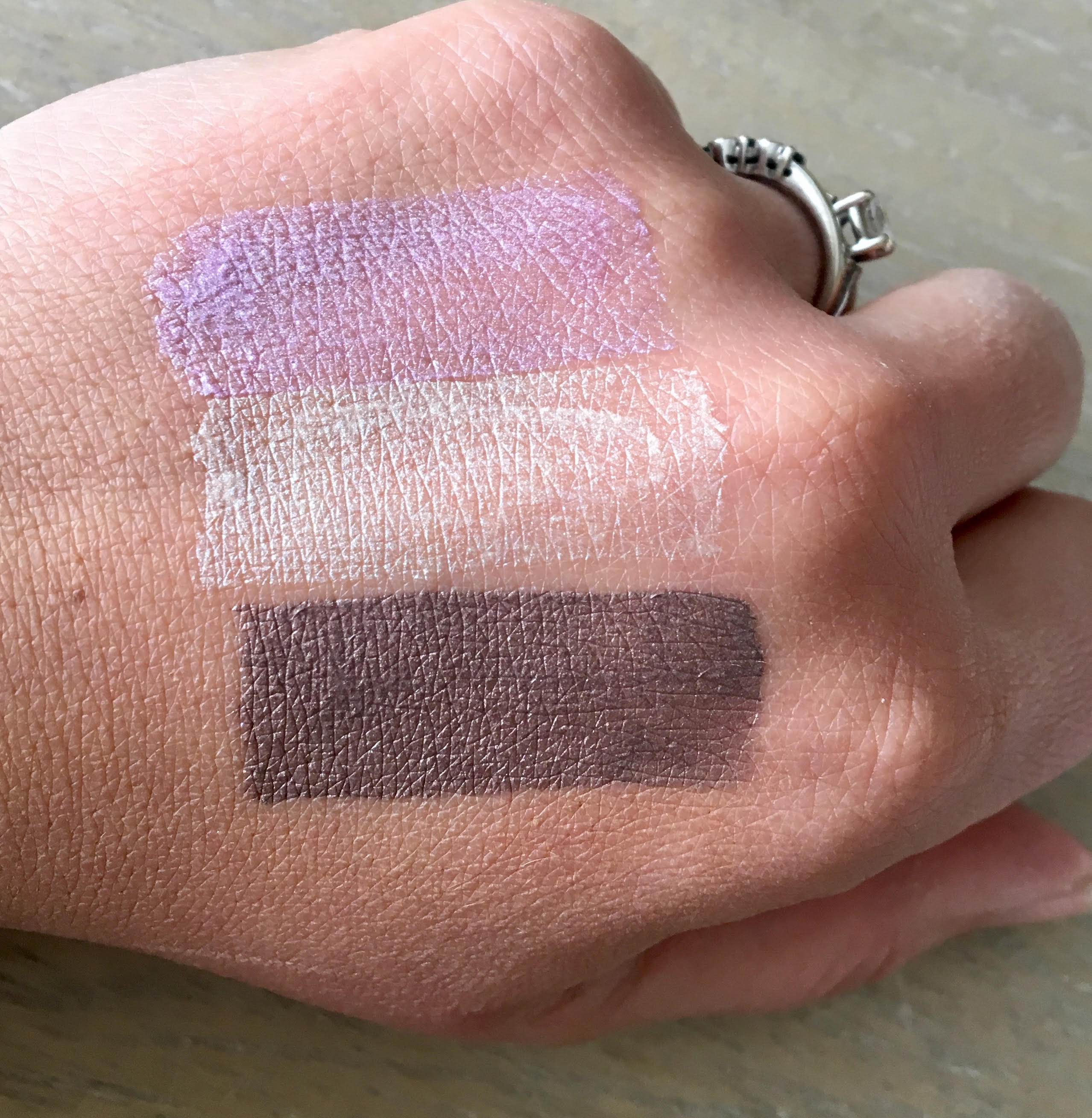 Glossier lidstar swatches